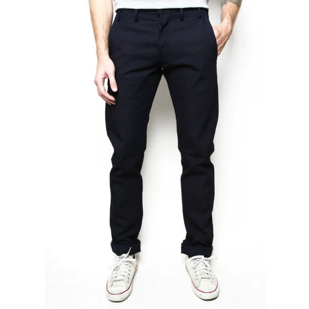 Men's Officer Trouser in 12.5oz Indigo Selvedge Canvas (NWOT)